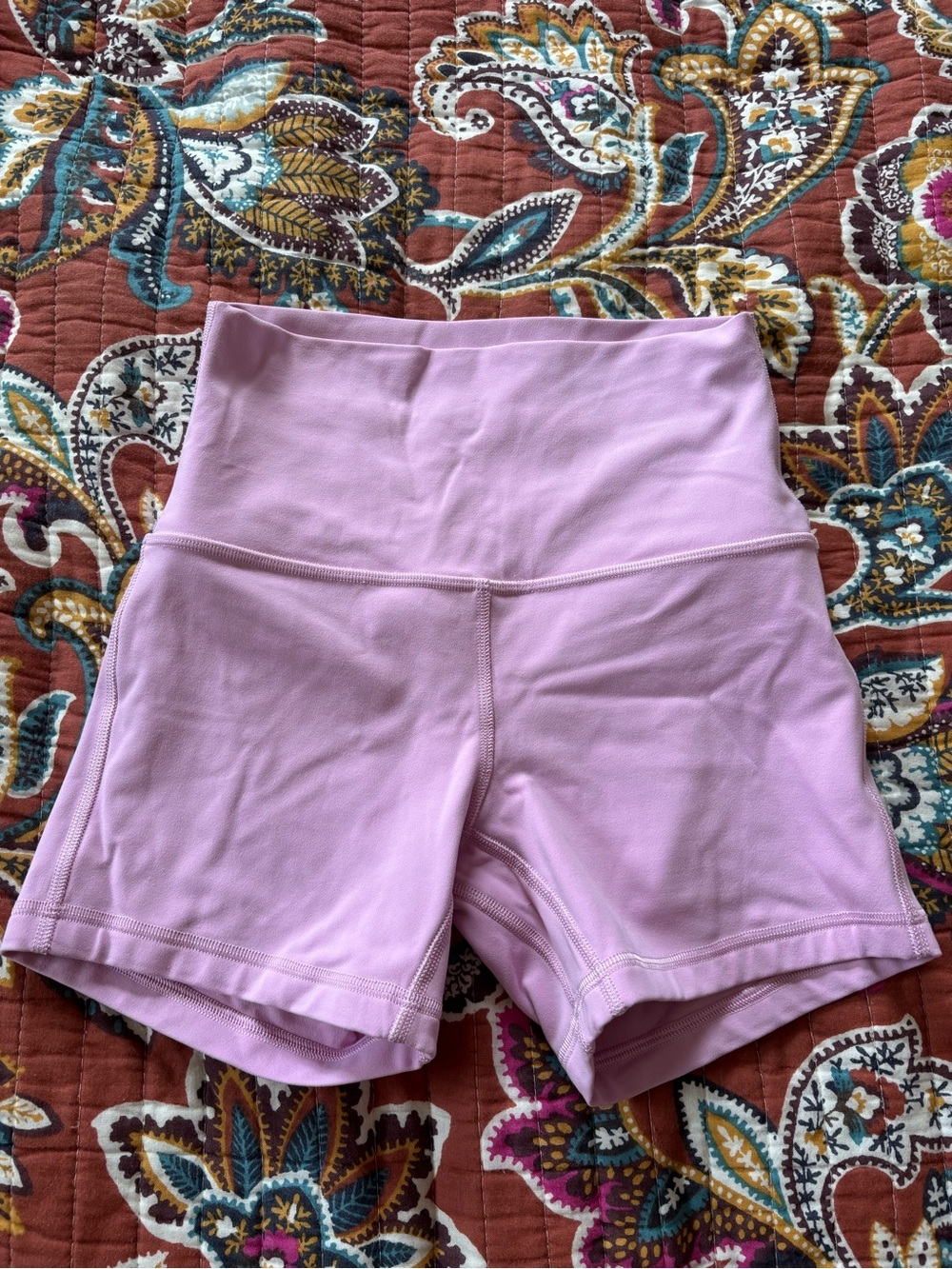 lululemon athletica Light Pink High-Rise Athletic Bike Shorts